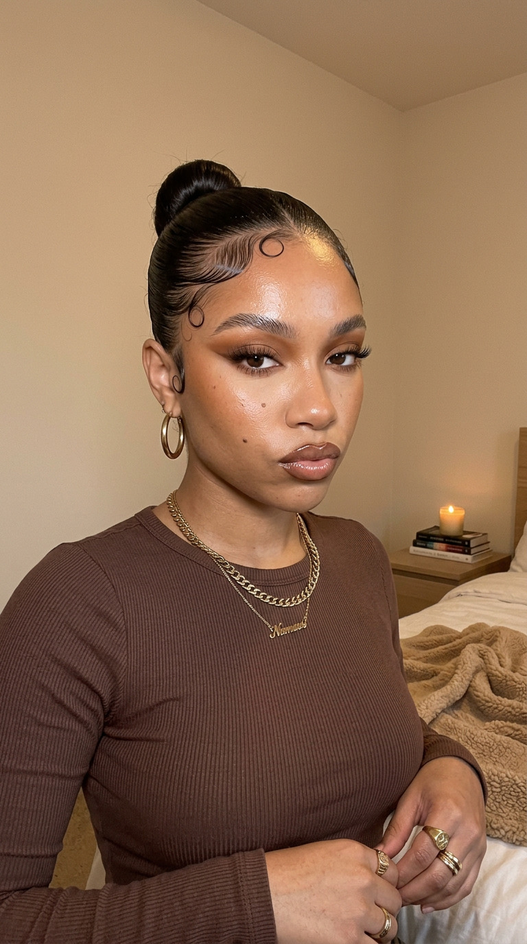 🤎 Slick bun baddie